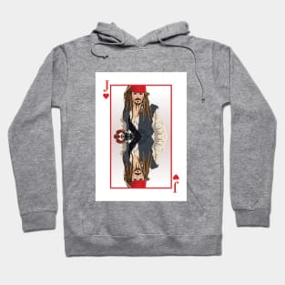 Jack of Hearts Playing Card Design Hoodie